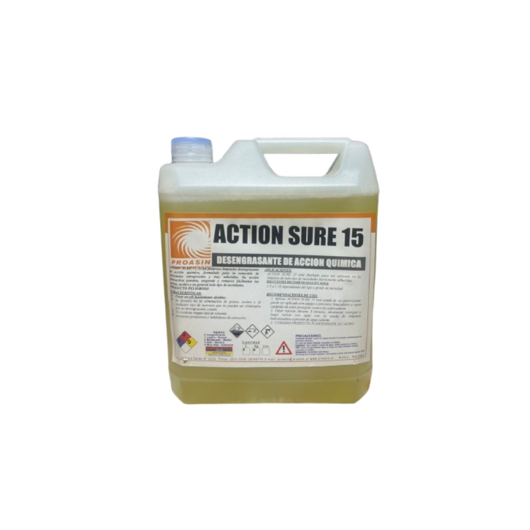 Desengrasante Industrial Action Sure 15 | Eliminador Profundo de Grasas y Aceites