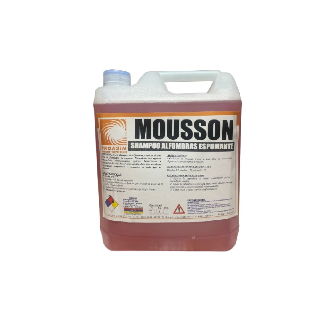 Shampoo de alfombra y tapices de alta espuma Mousson