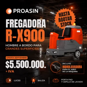 Fregadora de pisos R-X900 hombre a bordo