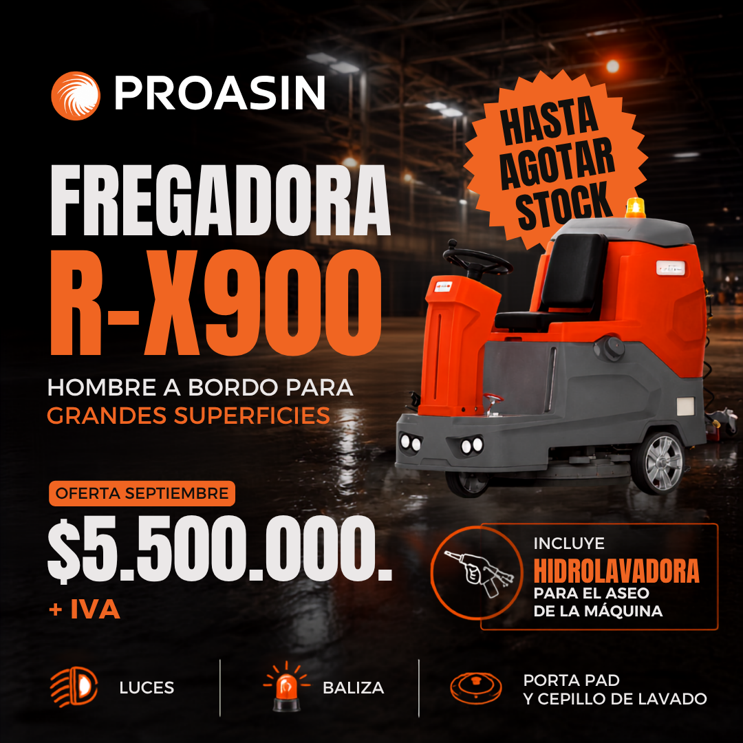 Fregadora de pisos R-X900 hombre a bordo
