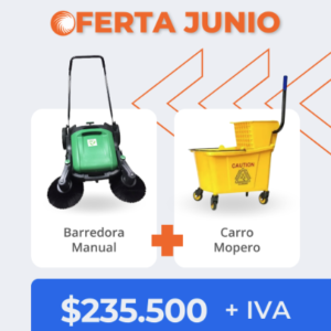 Oferta del mes – Barredora Manual + Carro Mopero con Escurridor